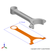 Projected area - Connecting Rod (≈25% of envelope)